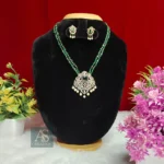 Green Pearl with AD Stone Mid Haram With Stud