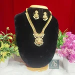 AD Stone Lakshmi Mid Haram With Earrings